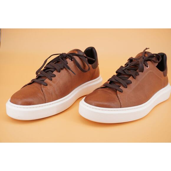 Good Man Brown Legend London Low Top Sneakers Size 9 New $275 White Sole Lace - Picture 4 of 12